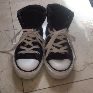 Blue converse high tops